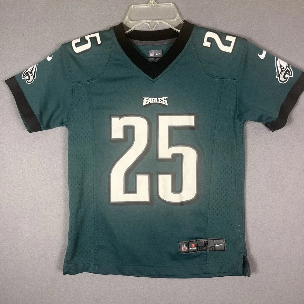 Philadelphia Eagles Jersey Youth S (8)Green NFL Football Nike McCoy #25 On Field